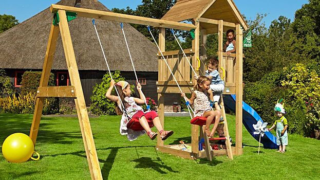 Качели детские для дачи уличные: практичные конструкции и оригинальный дизайн