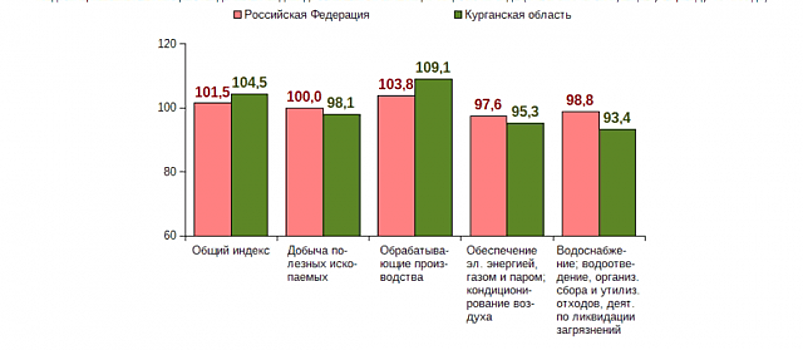 В Курганской области вырос индекс промышленного производства