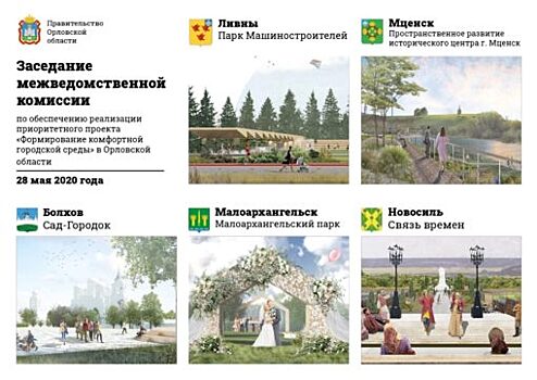 Во Всероссийском конкурсе проектов создания комфортной городской среды 5 участников из Орловской области