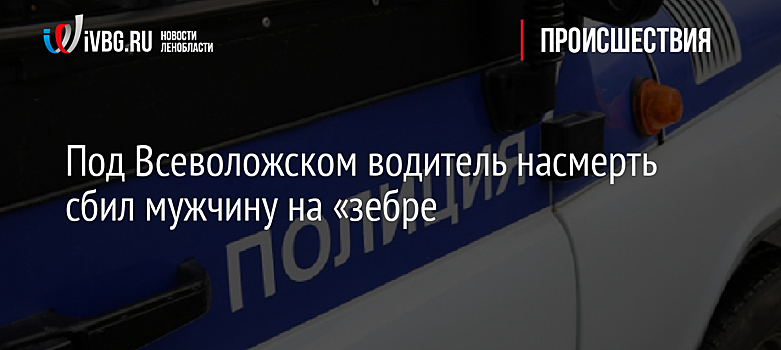Под Всеволожском водитель насмерть сбил мужчину на «зебре