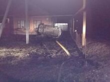 В Ставропольском районе «Гранта» врезалась в опору трубы и перевернулась