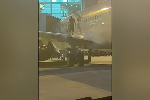 Пассажира арестовали за прогулку по крылу самолета