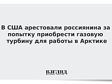 В США арестовали россиянина за попытку приобрести газовую турбину для работы в Арктике