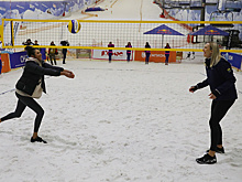 На Играх презентовали волейбол на снегу