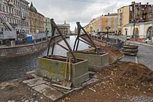 Банковский мост в центре Петербурга демонтирован на год для реставрации