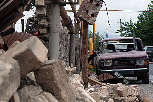 В Армении сообщили о многочисленных разрушениях в столице Карабаха