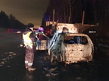 В Екатеринбурге водитель Renault Duster сгорел при столкновении с фурой МАЗ