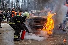 Зависли в воздухе: в Апаринках проходят соревнования по ликвидации ДТП