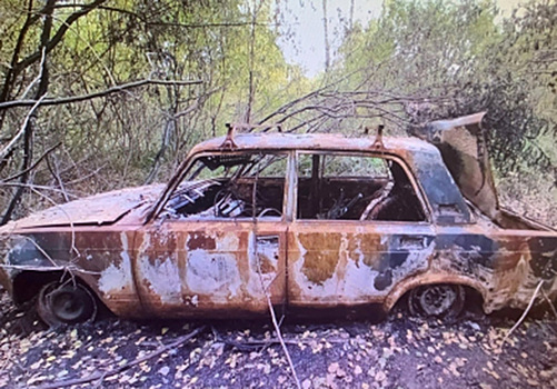 В Кольчугинском районе угнали автомобиль и подожгли в лесу