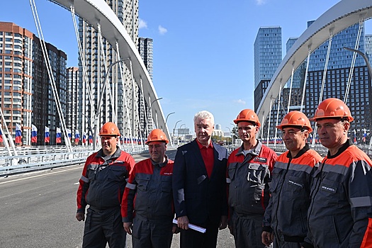 Собянин открыл мост через Москву-реку между Шелепихинской набережной и Филевской поймой