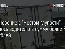 Столкновение с "Мостом глупости" обошлось водителю в сумму более 300 тысяч рублей