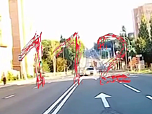 В Новой Москве на видео попало, как ребенок на самокате подлетел от удара авто