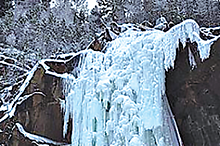 Как добраться до большого ледяного водопада на Столбах?