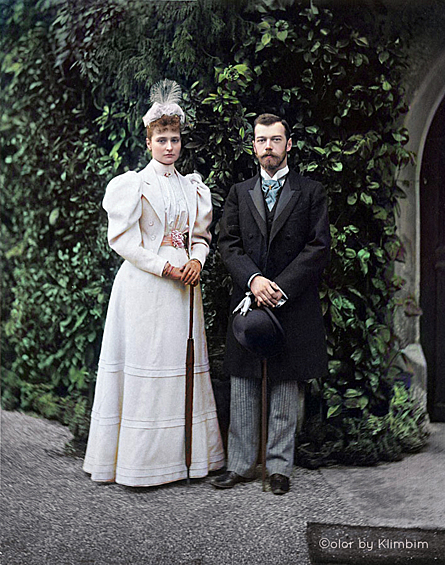 Николай II с императрицей Марией Федоровной в городе Кобург, Германия, 1894 год