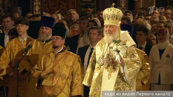 Патриарх Кирилл возглавил рождественское богослужение в храме Христа Спасителя