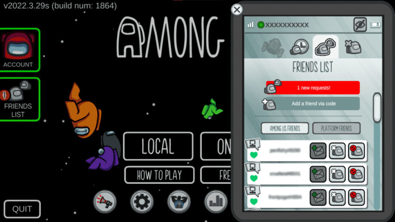 В Among Us появился список друзей - Рамблер/новости