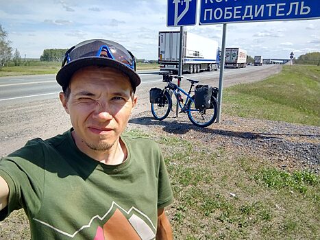 Житель Канска на велосипеде съездил «отдохнуть» на Алтай