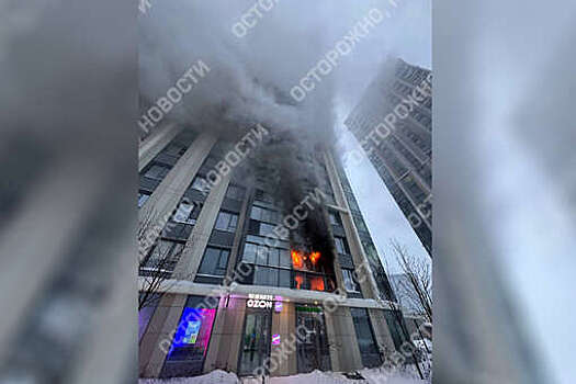 На северо-востоке Москвы произошел пожар в квартире многоэтажного дома