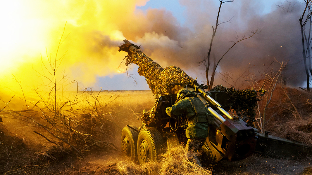 Гиацинт-Б поразил замаскированное орудие ВСУ М777 в Запорожской области