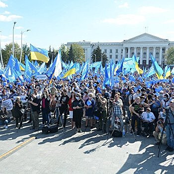 Митинг за возвращение выборов в Донбасс прошел в Краматорске, люди требуют вернуть им право голоса