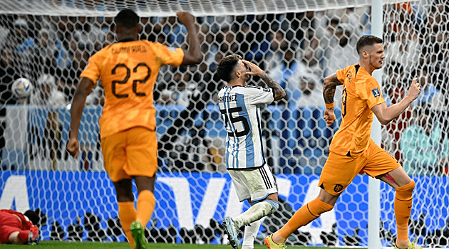 Нидерланды сравняли счёт на 100-й минуте и перевели матч с Аргентиной в овертайм