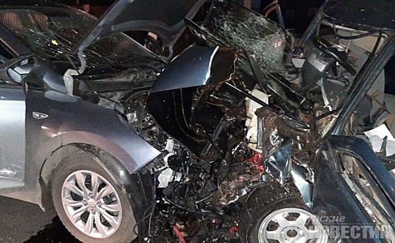 В Курской области в лобовом столкновении ВАЗ и Hyundai погибли оба водителя