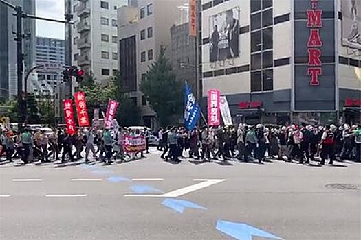 В Токио сотни человек вышли на акции протеста