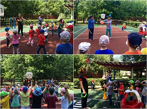 Дошкольникам из Кузьминок напомнили правила дорожного движения