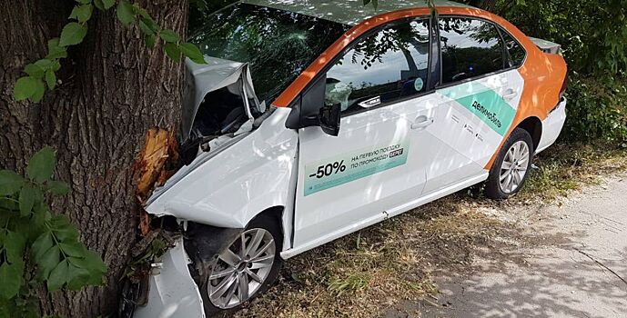 Ростовчанин въехал в дерево на арендованной машине