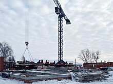 В строящемся корпусе земетчинской больницы готов цокольный этаж