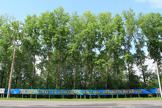 Жители Новосибирска высказались за сохранение лозунга «Да здравствует то, благодаря чему мы – несмотря ни на что!»
