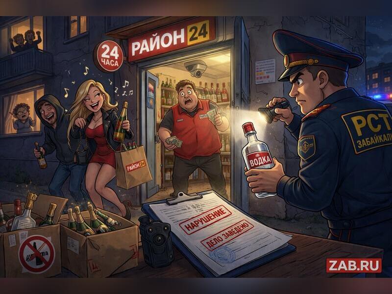 В Чите сеть магазинов «Район 24» уличили в незаконной продаже алкоголя
