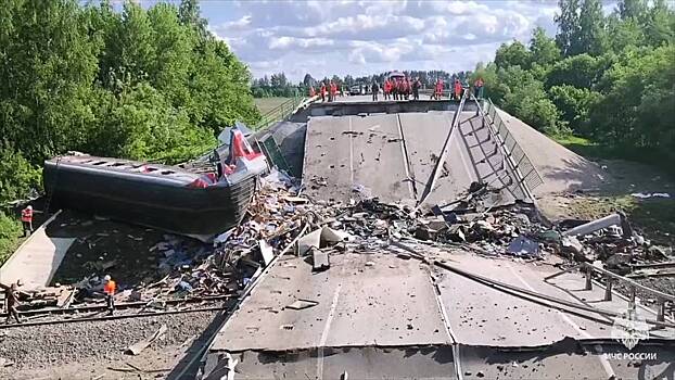 Назван срок строительства моста в Брянской области взамен разрушенного
