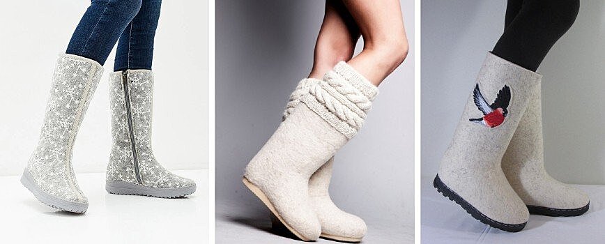 Вышивка, аппликация и стразы: самые милые валенки этой зимы