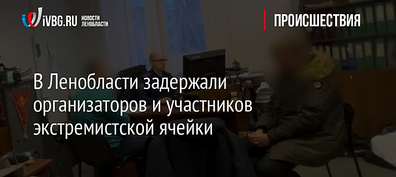 В Ленобласти задержали организаторов и участников экстремистской ячейки