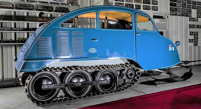 Необычный снегоход 1940-х годов с V8 выставлен на аукцион