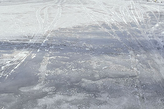 Иномарка в Санкт-Петербурге вылетела на лед реки