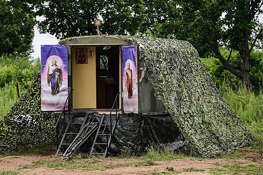 Надувной военно-полевой храм показали на форуме «Армия-2023»