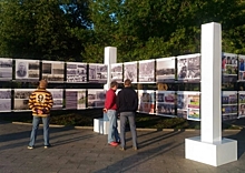 Фотовыставка «Футбольный Нижний» открылась на площади Минина и Пожарского