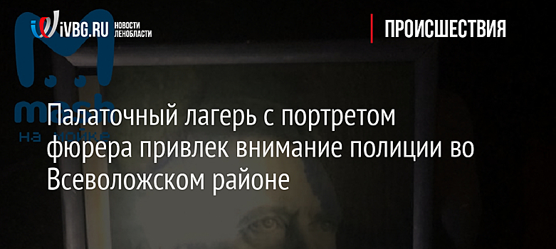 Палаточный лагерь с портретом фюрера привлек внимание полиции во Всеволожском районе