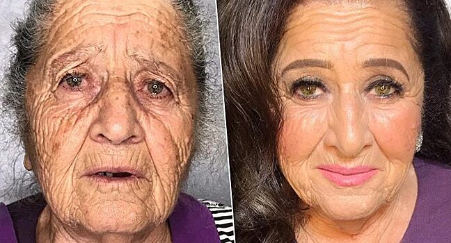 Бабушка неохотно позволила внучке сделать прическу и макияж: результат был неожиданным