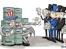 В Китае придумали карикатуру о добровольной "нефтяной голодовке" США