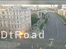 Опубликованы кадры первых минут после аварии на Зубовском бульваре в Москве