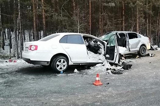 В Челябинской области пять человек погибли в лобовом ДТП