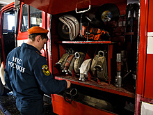 Пожар произошел на территории больницы в Электростали