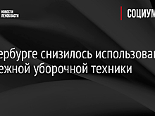 В Петербурге снизилось использование зарубежной уборочной техники