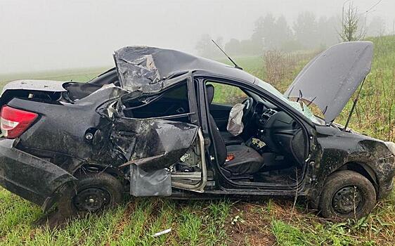Несовершеннолетний на Lada Granta вылетел в кювет в Спасском районе