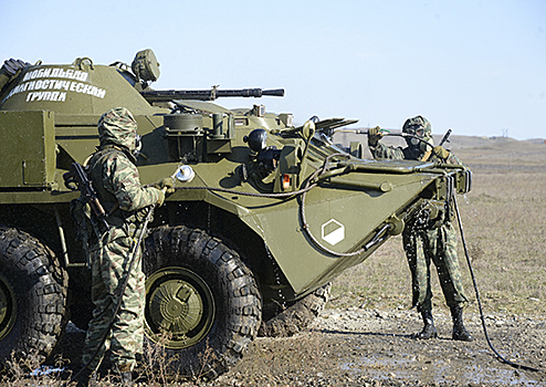 Свыше 3 тыс. военнослужащих ЮВО на Северном Кавказе провели дезактивацию условно зараженных объектов
