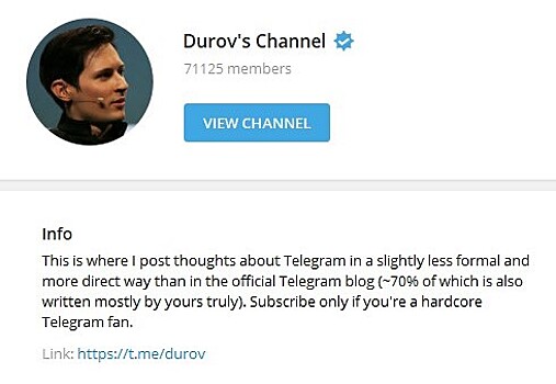 Из Telegram-канала Дурова: Угрозы властей России и Ирана тщетны