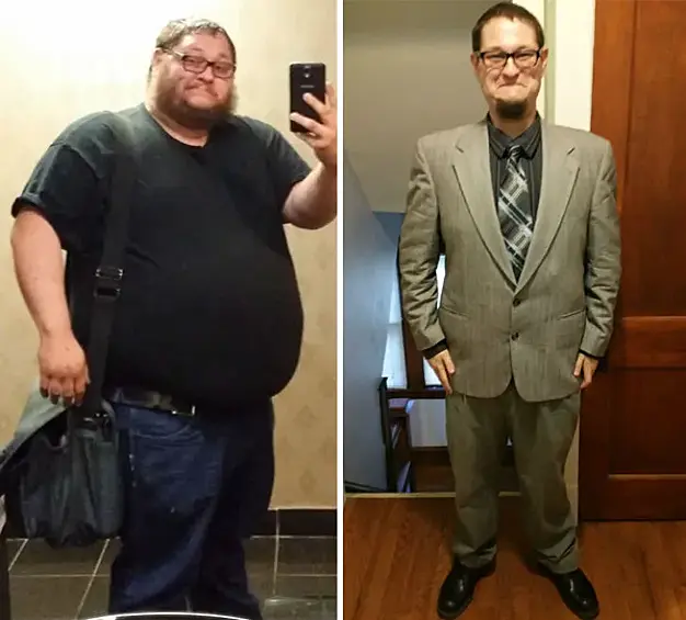 За год он потерял 90 кг.